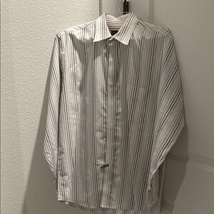 Jos. A. Bank Grey and White Dress Shirt Classic Style